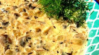 Как приготовить ГРИБНОЙ СОУС со сливками к макаронам, мясу.  Грибная подлива из шампиньонов.