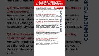 Cashier Interview Questions and Answers | Cashier Job Interview Questions and Answers