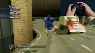 Sonic Unleashed - Empire City Act1 Speedrun with handcam