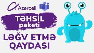 Azercell tehsil internet paketi deaktiv etmek OZUNET