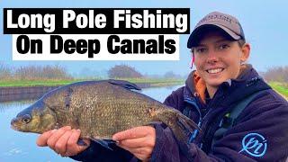 Long Pole Fishing On Deep Canals