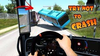 POV in ETS2 Multiplayer | Try not to crash | Calais - Duisburg full mixed reality drive, real hands