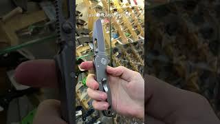 Складной нож Demko AD20.5 Shark Foot Stonewash сталь 3V, рукоять Grey Titanium