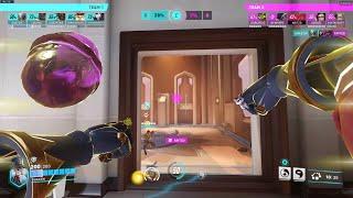 Throwing nuts at the enemies (OW2 Grandmaster Zenyatta Gameplay)