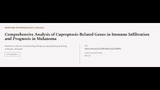 Comprehensive Analysis of Cuproptosis-Related Genes in Immune Infiltration and Progno... | RTCL.TV