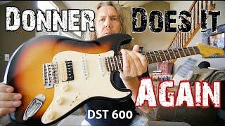 Donner DST 600 - Sounds More Like A Strat Than a Strat! - Yellow Fall Delay Pedal