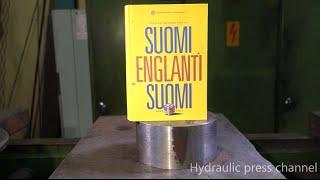 Crushing book with hydraulic press