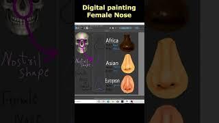 Female Nose Painting ️| Different Continent Female | Krita