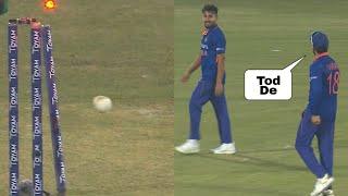 Virat Kohli's Motivational Words To Umran Malik Bowling Today Umran Breaks Stump With 157kmph