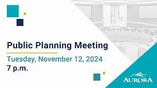 November 12, 2024 Public Planning