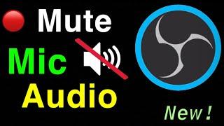 OBS STUDIO HOW TO MUTE YOUR MIC AUDIO New!