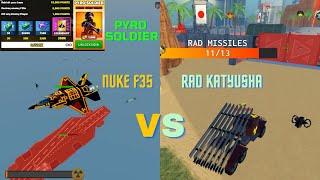 Military Tycoon Pyro Soldier Update and Rad Katyusha VS Nuke F35 in Military Tycoon Roblox