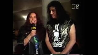 KISS - Paul Stanley & Gene Simmons on MTV Latin America with concert footage - 1994