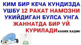 12 РАКАТ НАМОЗ ВА ЖАННАТДА БИТТА УЙ