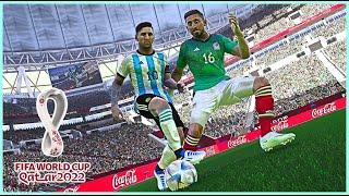 Mundial Qatar 2022 - Argentina vs Mexico ● Pes 2021