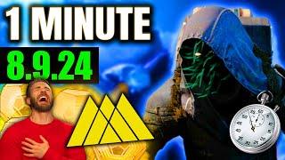 Xur Officially Hates Warlocks (Xur in 1 MINUTE! 8/9/24)