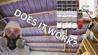 DIY Spray Foam Insulation: Vega Bond Self-Expanding, Purplecoat Closed Cell for Our First Room