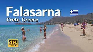 Falasarna Beach Walk Chania 4K Crete Greece 