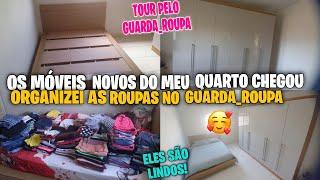 CHEGOU MEU GUARDA_ROUPA E CAMA NOVA DOS SONHOSDEU TODA A DIFERENÇA ORGANIZEI TUDO/TOUR PELOS MÓVEIS