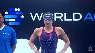 Kate Douglass breaks her own WORLD RECORD  in the 200m breaststroke