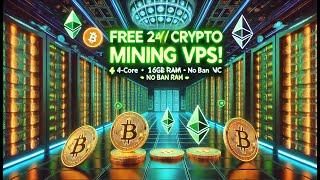 FREE 24/7 Crypto Mining VPS!  4-Core | 16GB RAM | No Ban | No CC (2025)