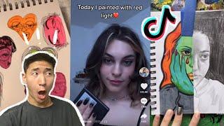 TRYING EVERY TIKTOK ART CHALLENGE (my brain hurts)