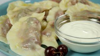 Dumplings with Cherry. Very tasty! One of the Best Recipes.