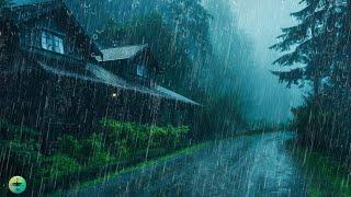 Fall Asleep Easily in 3 Minutes  Heavy Rainstorm & Big Thunder Sounds for Deep Sleep, Relief Stress