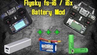 Flysky fs-i6 / fs-i6x how to do a simple battery mod