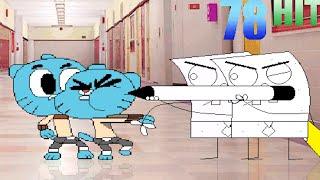 TEAM DOUBLE GUMBALL VS TEAM DOUBLE DOODLEBOB | RACE TO 3 WINS