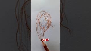  I Drew a Beautiful Feminine Face – You’ll Love the Details! #art #foryou #shorts #easydrawing
