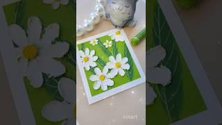 Oil pastel drawing - white daisy #oilpastel #creativeart #easydrawing