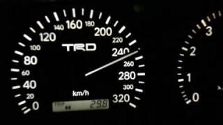 JZX100 Top Speed Run 0-260 km