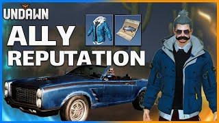 How to reach ally reputation in western outpost and unlock cobalt blue wave car and academic uniform