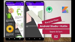 RecyclerView | 02 Search & Sort | Android Studio | Kotlin