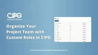 Keep Your Teams Aligned: Role Selection & Custom Permissions in CIPO #projectmanagementsoftware