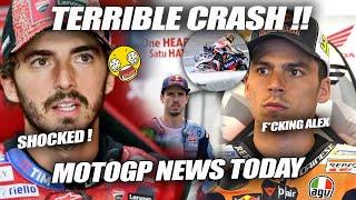 EVERYONE SHOCKED TERRIBLE CRASH Joan Mir BIG ANGRY, Bagnaia BIG SHOCKED, Marquez Losing Podium