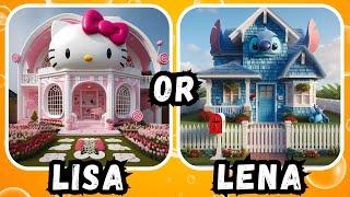 Lisa or Lena  Hello Kitty vs Stitch #lisa #lena #lisaorlena