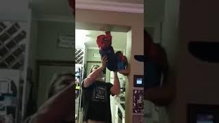 Father helps his son become Spider-Man