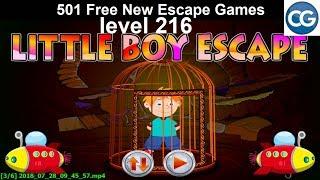 [Walkthrough] 501 Free New Escape Games level 216 - Little boy escape - Complete Game