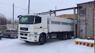 Зерновоз, камаз 65207 c бортовым 3-х осным прицепом