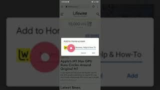 How To Add Website Shortcut To Android Home Screen