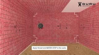 How to Install Heavy Duty Shower Tray with Square Drain - GURU USA Preslope Installation