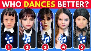 Who Dances Better? Wednesday Dance Edition  Salish Matter, Diana, Like Nastya, Diana, Jenna Ortega