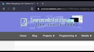 Inline Shopping Cart System In PHP and MySQL Database Tutorial Demo