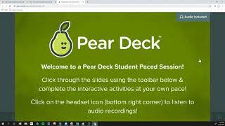 Students:  Pear Deck Assignment on Canvas