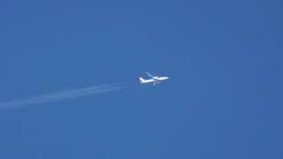 PH BHL Boeing 787 9 Dreamliner contrail seen Cambridge UK 27dec2020 122p MEX 2 AMS