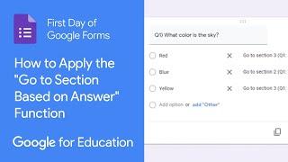 How to Apply the "Go to Section Based on Answer" Function