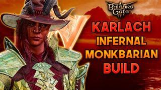 Baldur's Gate 3 - KARLACH INFERNAL MONKBARIAN BUILD - Four Elements Monk/Tiger Barbarian Fire Build