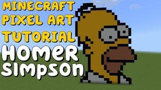 Minecraft Pixel Art Tutorial - Homer Simpson